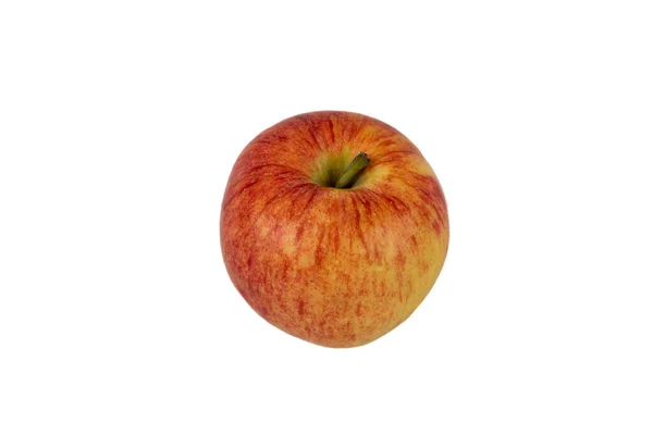 Eine Nahaufnahme Eines Reifen Apfels Isoliert Auf Weißem Hintergrund — Stockfoto