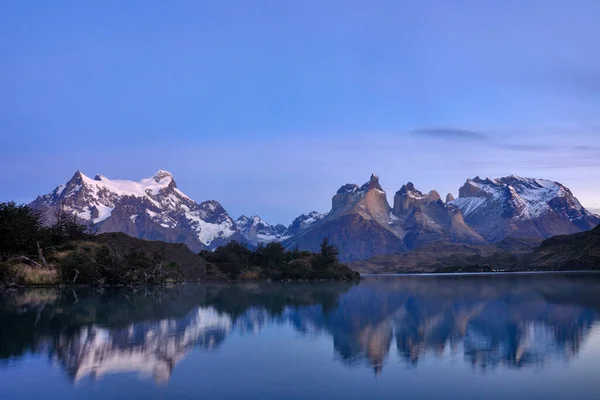 Zonsopgang Het Nationale Park Torres Del Paine Patagonië Chili — Stockfoto