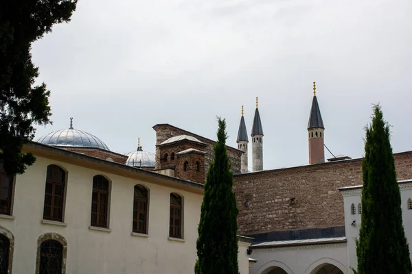 Egy Katedrális Hagia Sophia Múzeum Hit Kupolák Kör Tető Vár — Stock Fotó