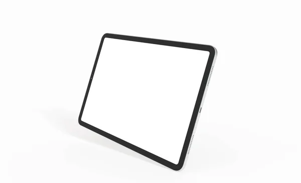 Een Weergave Van Een Tablet Met Kopieerruimte Geïsoleerd Witte Achtergrond — Stockfoto