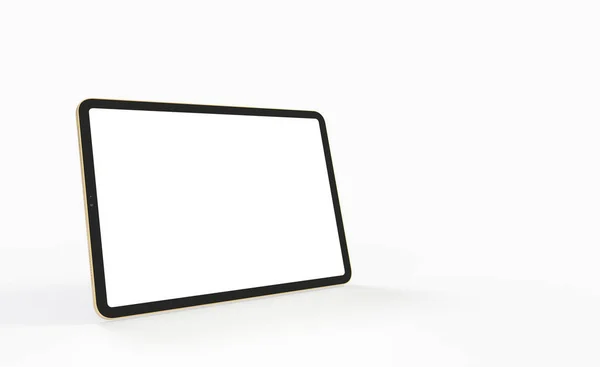 Renderelés Egy Tabletta Másolási Hely Elszigetelt Fehér Alapon — Stock Fotó