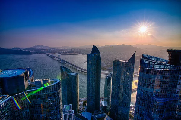 Busan Korea Süd Juli 2014 Ein Sonnenuntergang Über Den Zenith — Stockfoto