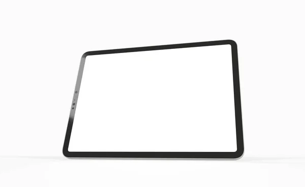 Een Weergave Van Een Tablet Met Kopieerruimte Geïsoleerd Witte Achtergrond — Stockfoto