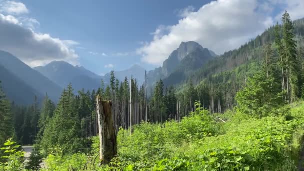 Hermoso Paisaje Las Montañas Tatra — Vídeos de Stock