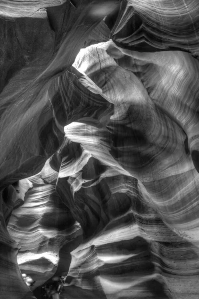 Vertical Grayscale Shot Rocks Grand Canyon National Park Usa — Stock Photo, Image