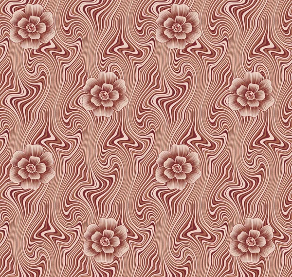 Pink Decorative Seamless Pattern Flowers Perfect Wallpaper — Stock Photo, Image