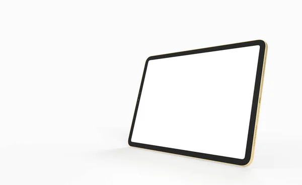Rendering Tablet Con Spazio Copia Isolato Sfondo Bianco — Foto Stock