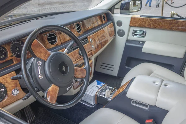 Saint Moritz Switzerland Aug 2021 Interior Rolls Royce Car — 스톡 사진