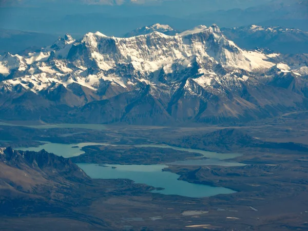 Αεροφωτογραφία Του Cerro San Lorenzo Ψηλότερη Κορυφή Της Παταγονίας Και — Φωτογραφία Αρχείου