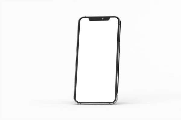 Rendering Uno Smartphone Con Spazio Copia Isolato Sfondo Bianco — Foto Stock