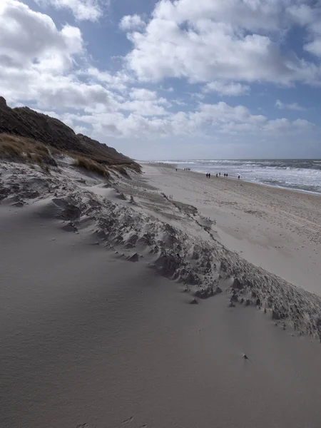 Las Dunas Arena Orilla Del Mar Isla Sylt Ger —  Fotos de Stock