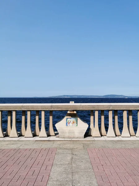 Живописный Вид Море Набережной Коруна Галисия Испания — стоковое фото