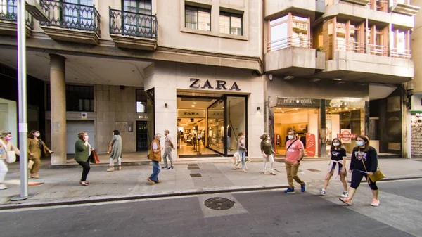 Vigo Spanje Aug 2021 Zara Winkelgevel Vigo Spanje — Stockfoto