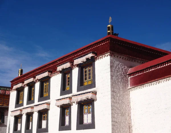 Vacker Utsikt Över Jokhang Templet Lhasa Kina — Stockfoto