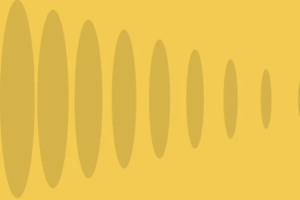 Een Abstracte Illustratie Van Geleidelijk Kleiner Wordende Elipsen Een Gele — Stockfoto