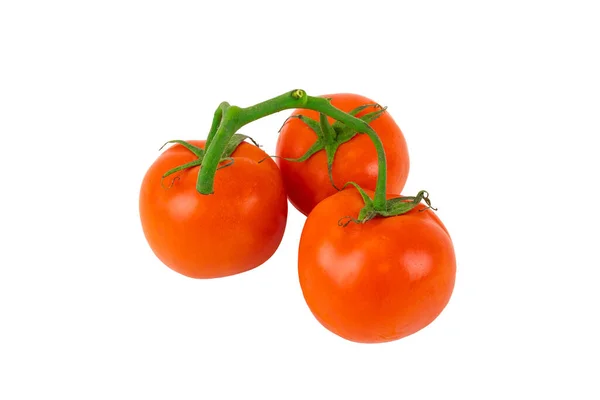 Closeup Shot Fresh Ripe Tomatoes Isolated White Background — Stock Photo, Image
