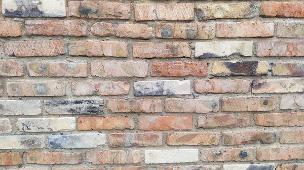 Dışarıdaki Renkli Tuğla Duvarın Dokusunun Görüntüsü — Stok fotoğraf