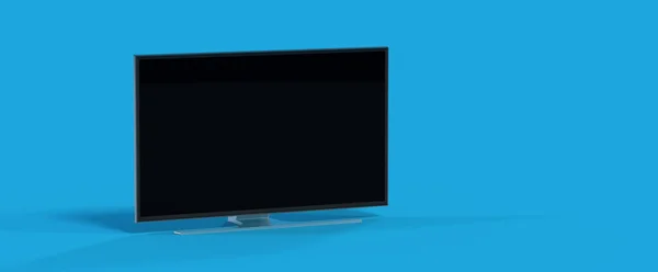 Rendering Della Televisione Con Spazio Copia Isolato Sfondo Blu — Foto Stock