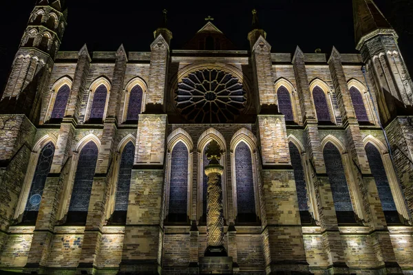 Une Vue Panoramique Cathédrale Durham Durham Angleterre Pendant Nuit — Photo