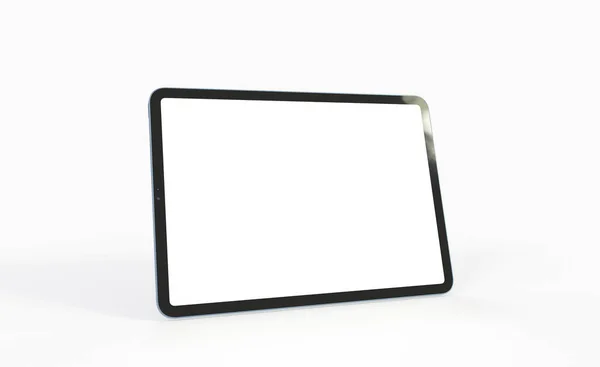 Representación Una Tableta Con Espacio Copia Aislado Sobre Fondo Blanco — Foto de Stock