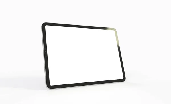 Een Weergave Van Een Tablet Met Kopieerruimte Geïsoleerd Witte Achtergrond — Stockfoto