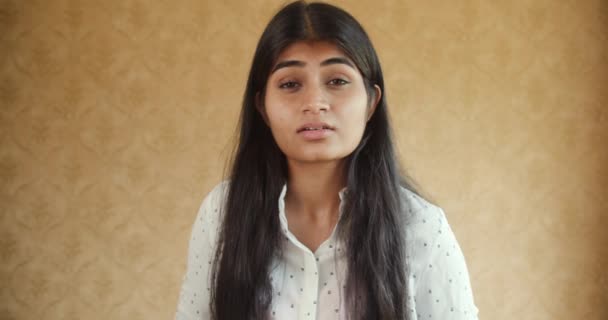 Des Images Belle Jeune Femme Indienne — Video