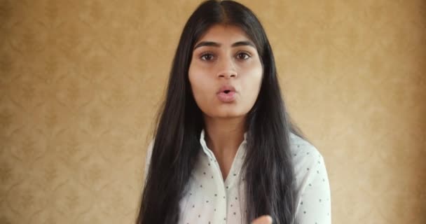 Des Images Belle Jeune Femme Indienne — Video