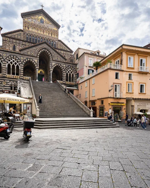 Amalfi Italië Aug 2021 Een Verticale Opname Van Amalfi Kathedraal — Stockfoto