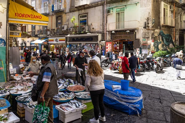 Naples Italy Aug 2021 Pignasecca Fish Market Naples Historic Center — Stock Photo, Image