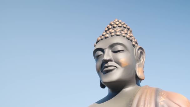 Buddha Szobor Bangkok Parkban Thaiföldön Buddhizmus Bali Ázsiai — Stock videók