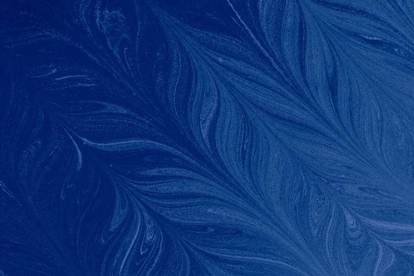 Illustrazione Astratta Della Pittura Azzurra Oleosa Forma Piuma — Foto Stock