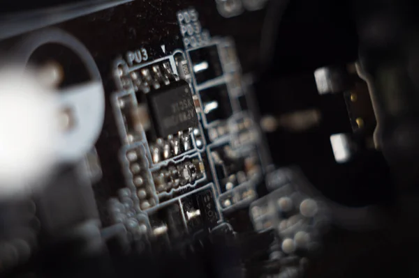 Shallow Focus Shot Electric Guitar Motherboard — Stock Photo, Image