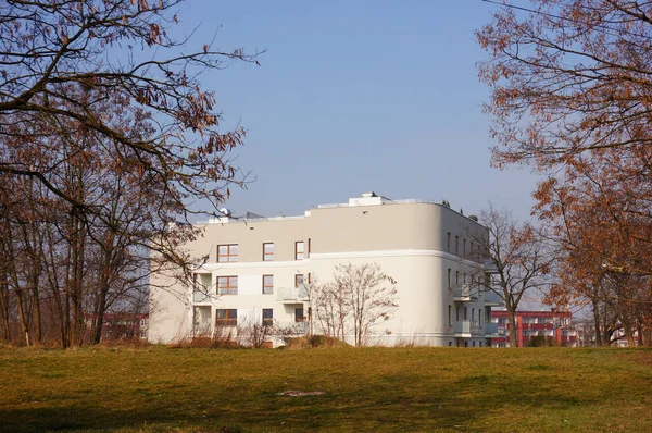 Poznan Poland Mar 2015 New Modern Apartment Building Stare Zegrze — Stock Photo, Image