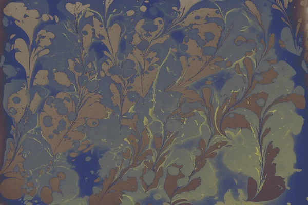 Abstrakt Illustration Flerfärgad Bladformad Oljig Målning — Stockfoto