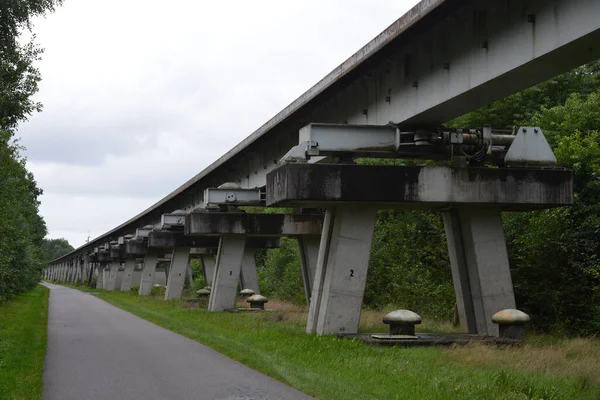 Lathen Duitsland Sep 2015 Zicht Opschorting Verlaten Station Lathen Duitsland — Stockfoto