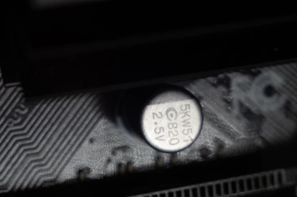 Grayscale Shot Button Pcb Main Printed Circuit Board — стокове фото