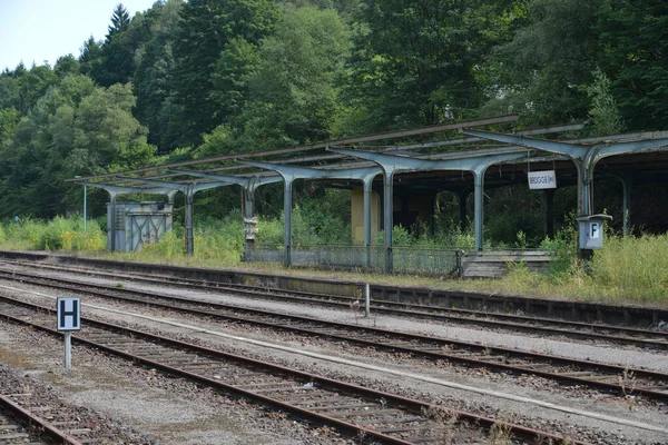 Bruegge Alemania Agosto 2015 Una Vista Una Estación Tren Abandonada — Foto de Stock