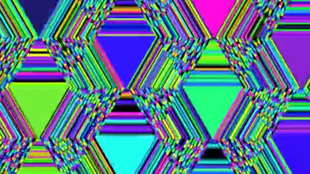 Heldere Hypnotiserende Abstracte Beweging — Stockvideo