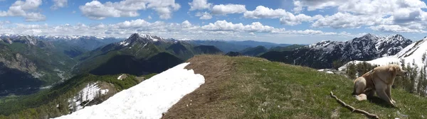 Panoramica Del Paesaggio Montano Dalla Vetta Della Valle Vigezzo Piemonte — Foto Stock