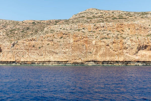 Horisont Utsikt Över Det Stora Blå Havet Från Nära Den — Stockfoto