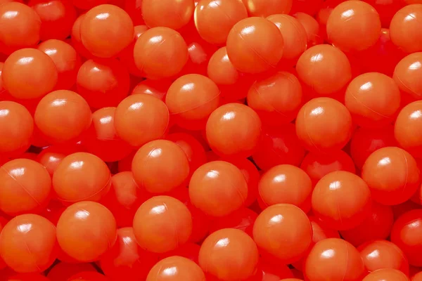 Textura Gran Número Bolas Rojas Similares Los Juguetes Alimentos Frutas —  Fotos de Stock