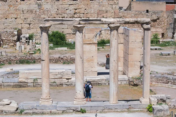 Atina Yunanistan Roman Agora Kalıntılarını — Stok fotoğraf