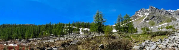 Горная Панорама Летом Альпе Деверо Пьемонт Италия — стоковое фото