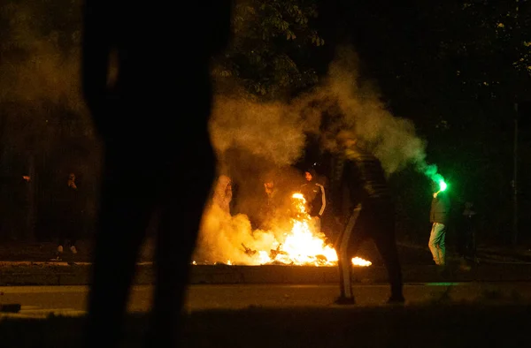 Malmoe Suécia Agosto 2020 Gueto Revolta Alcorão Queimando Rosengard Malmoe — Fotografia de Stock