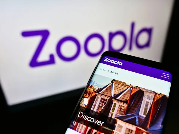 Stuttgart Germany Mar 2021 Ngiliz Emlak Platformu Zoopla Limited Web — Stok fotoğraf