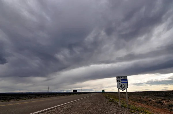 Viaje Por Carretera Ruta Más Famosa Argentina Patagonia — Foto de Stock