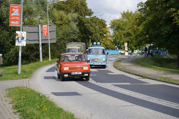 Ribnitz Damgarten Deutschland August 2021 Eine Reihe Von Oldtimer Autos — Stockfoto
