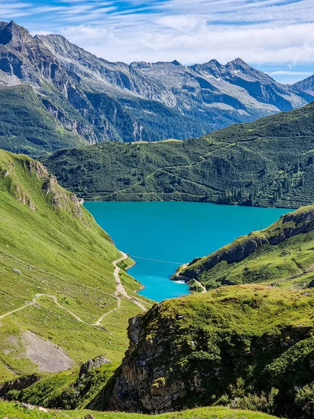 Beau Cliché Lac Entouré Montagnes Val Formazza Italie — Photo