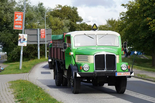 Ribnitz Damgarten Deutschland August 2021 Eine Reihe Von Oldtimer Autos — Stockfoto