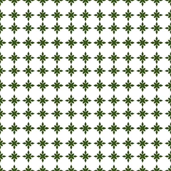 Patrón Sin Costuras Ilustración Flores Decorativas Verdes — Foto de Stock